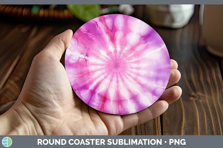 Valentine Tie Dye Round Coaster Sublimation Coaster Designs