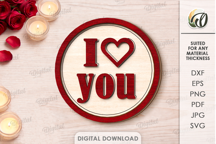 Valentines Day Tiered Tray Decor Laser Cut. Wall Decor SVG