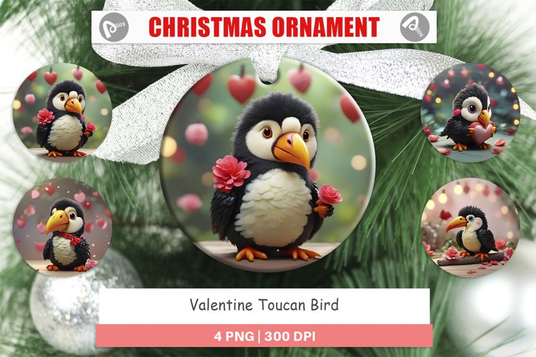 Christmas Ornaments Valentine Toucan Bird