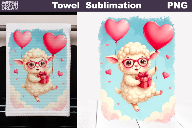 Valentine Sheep Towel | Mothers Day Towel