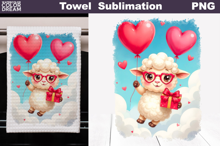 Valentine Sheep Towel | Mothers Day Towel