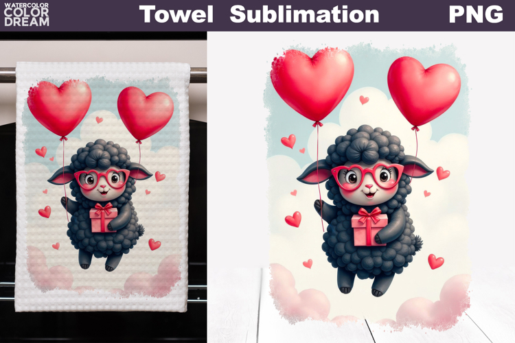 Valentine Sheep Towel | Mothers Day Towel