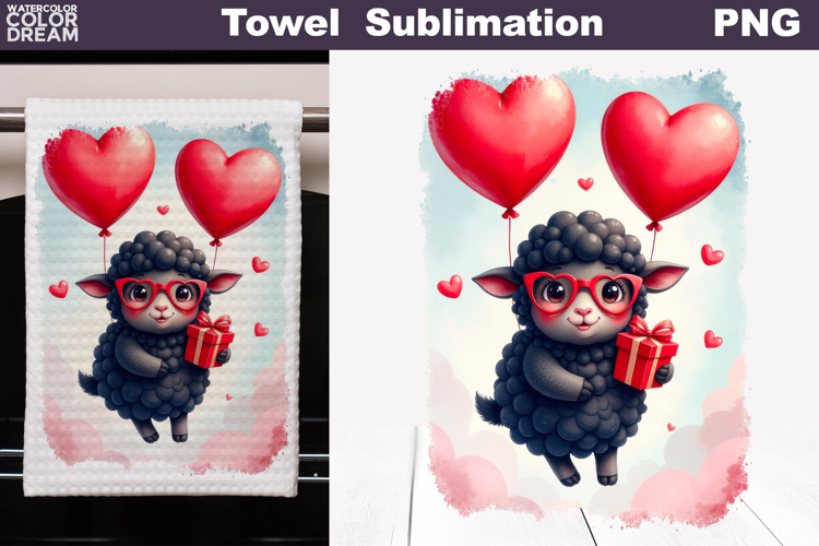 Valentine Sheep Towel | Mothers Day Towel