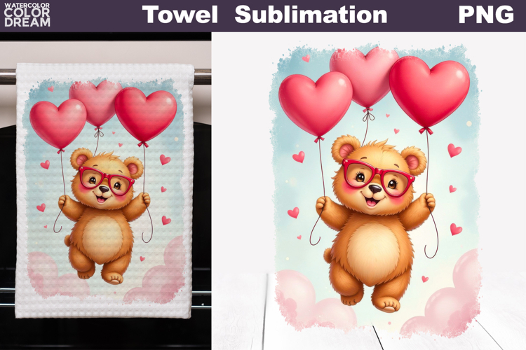 Valentine Bear Towel | Mothers Day Towel
