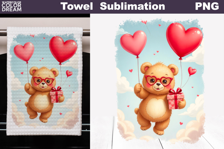 Valentine Bear Towel | Mothers Day Towel