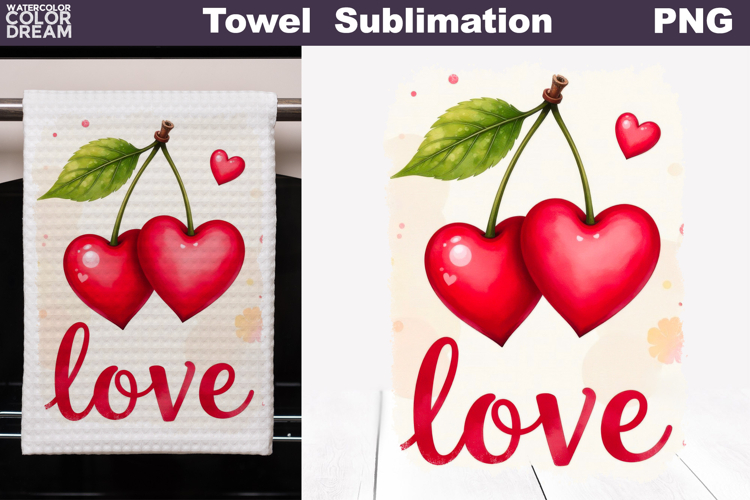 Valentine Cherry Towel | Mothers Day Towel