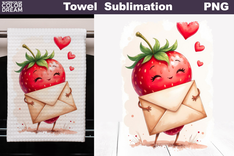 Valentine strawberry Towel | Mothers Day Towel
