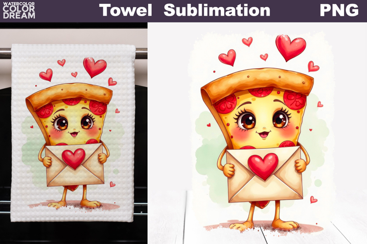 Valentine Pizza Towel | Mothers Day Towel