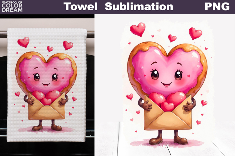 Valentine Heart Cookie Towel | Mothers Day Towel