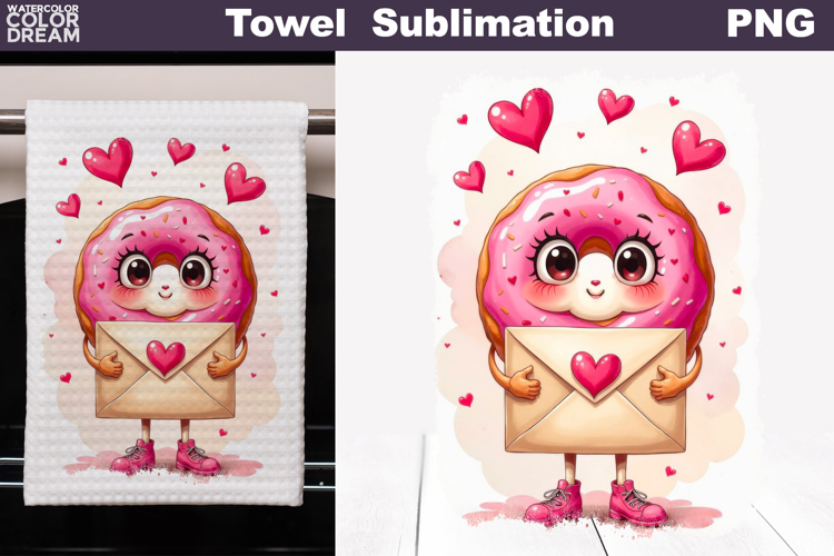 Valentine Donut Towel | Mothers Day Towel
