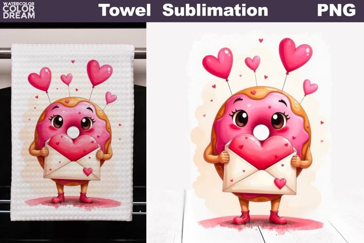 Valentine Donut Towel | Mothers Day Towel