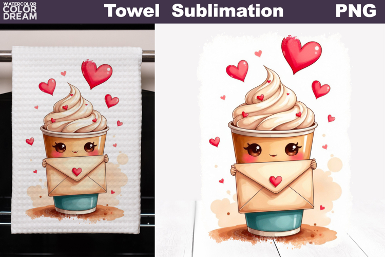 Valentine Latte Towel | Mothers Day Towel