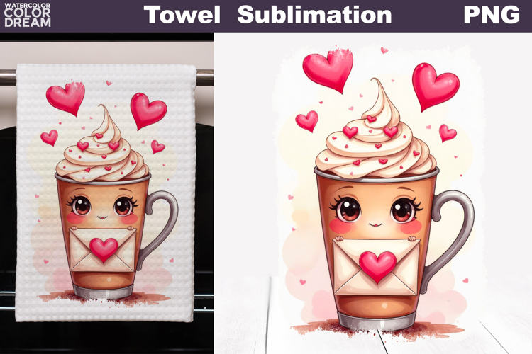 Valentine Latte Towel | Mothers Day Towel