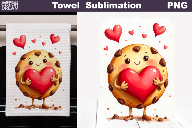Valentine Heart Cookie Towel | Mothers Day Towel