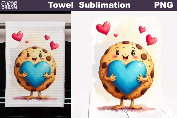 Valentine Heart Cookie Towel | Mothers Day Towel
