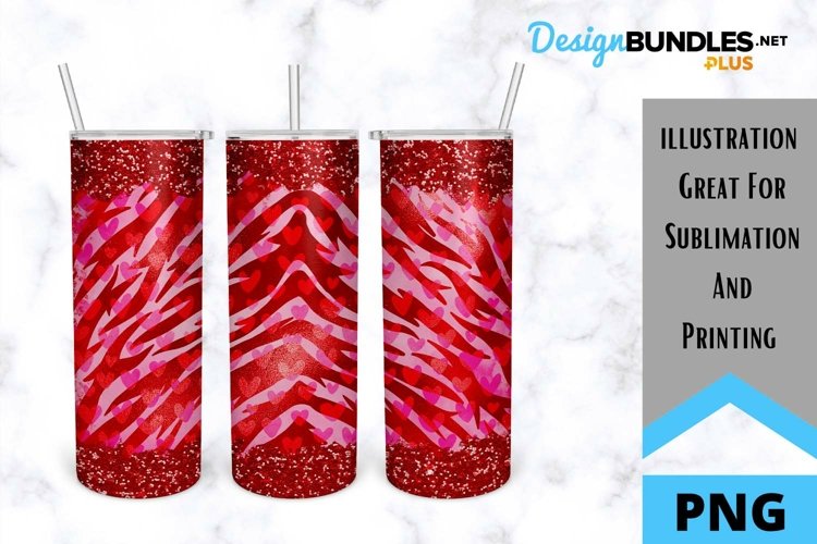 Glitter Valentine Tumbler - Sublimation Tumbler