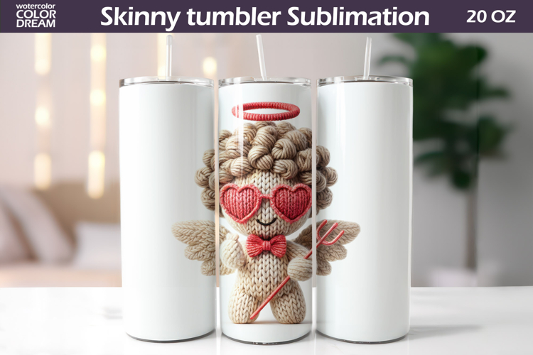 Cupid Heart Tumbler| Valentine Tumbler Sublimation