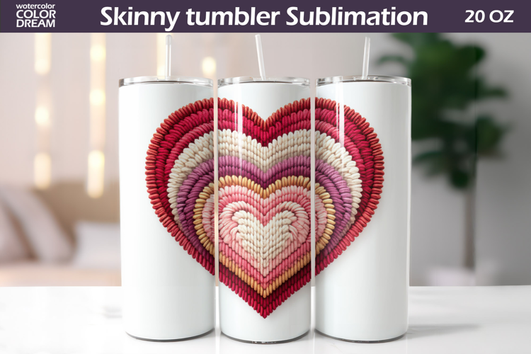 Red Heart Tumbler| Valentine Tumbler Sublimation