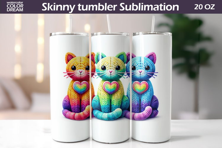 Cats Heart Tumbler| Valentine Tumbler Sublimation