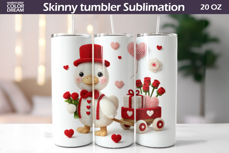 Goose Heart Tumbler| Valentine Tumbler Sublimation