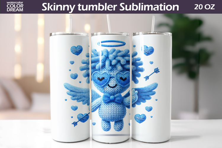 Cupid Heart Tumbler| Valentine Tumbler Sublimation