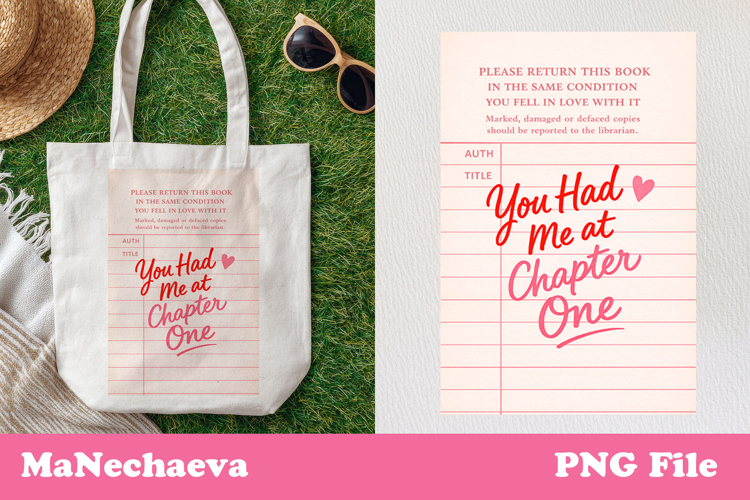 Retro Library Book Card Sublimation | Book Lover Quote Print