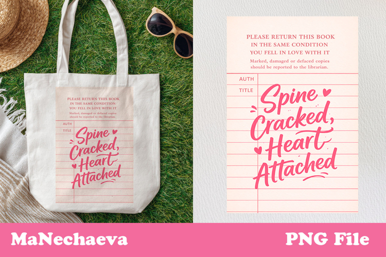 Retro Library Book Card Sublimation | Book Lover Quote Print