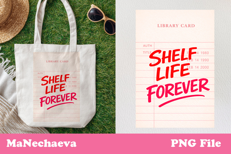 Retro Library Book Card Sublimation | Book Lover Quote Print