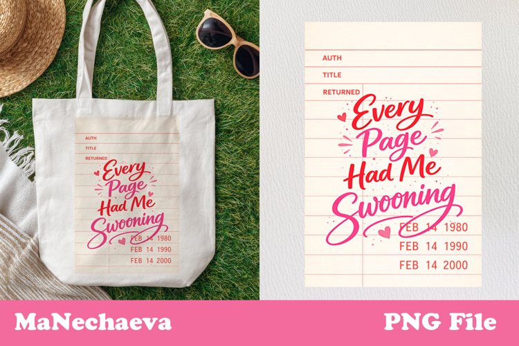 Retro Library Book Card Sublimation | Book Lover Quote Print