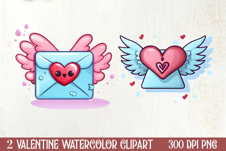 Valentine Vintage Love Clipart, Christmas Clipart