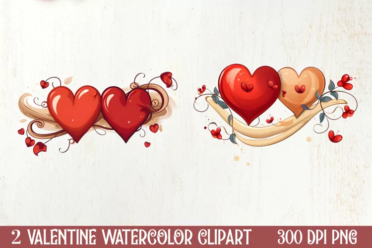 Valentine Vintage Love Clipart, Christmas Clipart