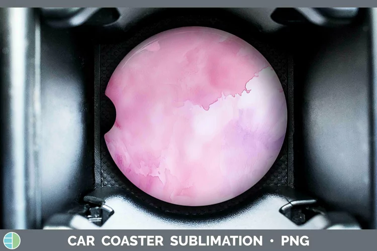 Valentine Watercolor Car Coaster Sublimation Designs