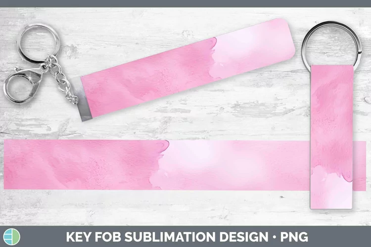 Valentine Watercolor Key Fob Sublimation Wristlet Designs