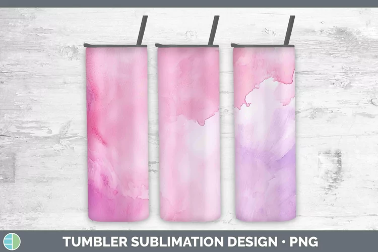 Valentine Watercolor Tumbler Sublimation 20 oz Skinny Tumble