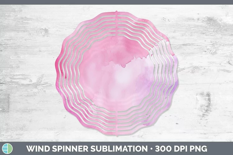 Valentine Watercolor Wind Spinner Sublimation Spinner Design