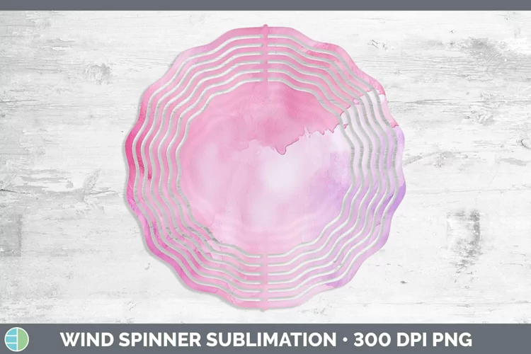 Valentine Watercolor Wind Spinner Sublimation Spinner Design