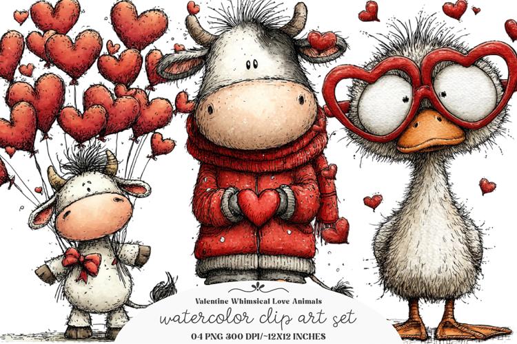 Valentine Whimsical Loveanimals PNG - Loveanimals PNG