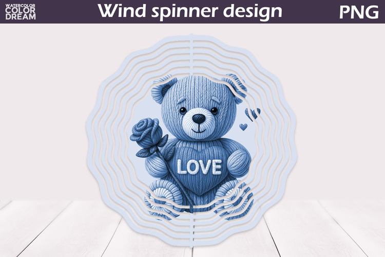 Valentine Wind Spinner | Cute Bear Wind Spinner