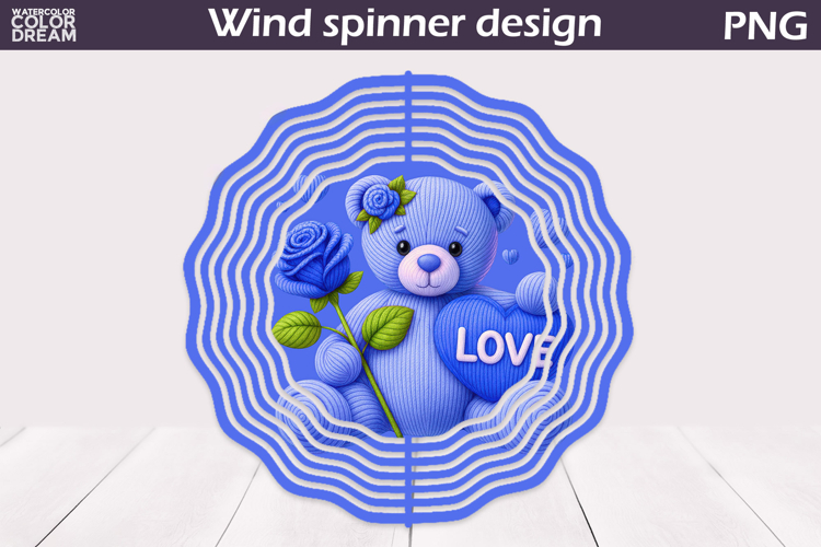 Valentine Wind Spinner | Cute Bear Wind Spinner