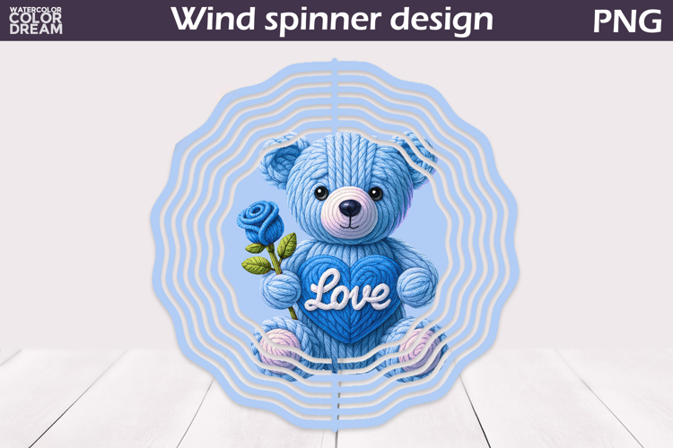 Valentine Wind Spinner | Cute Bear Wind Spinner