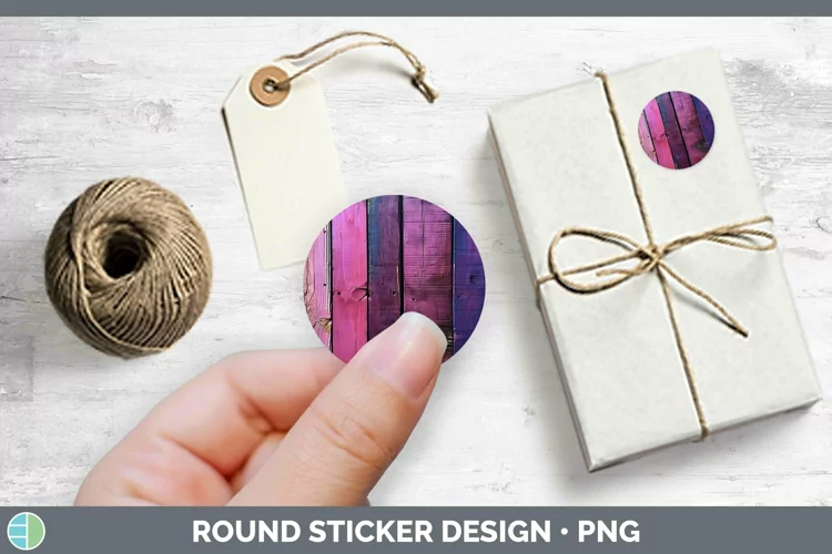 Valentine Wood Stickers | Round Labels Designs