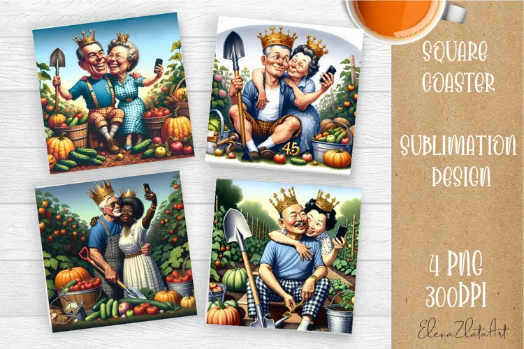 Valentines Day Square Coaster