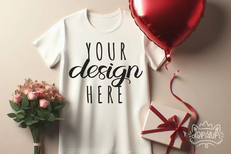 Valentine's Day T-Shirt Mockup