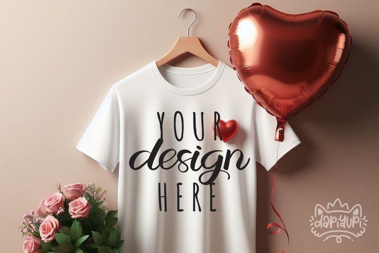 Valentines Day T-Shirt Mockup