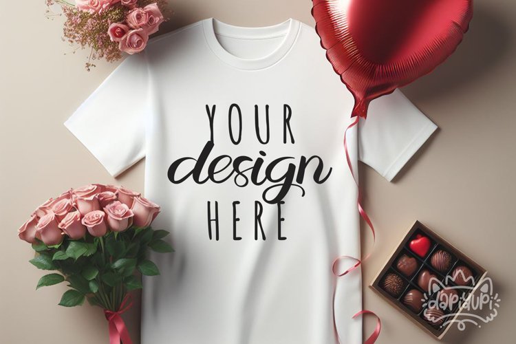 Valentines Day T-Shirt Mockup