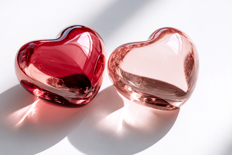 Valentines day mockup|Two Hearts Valentine background|Heart