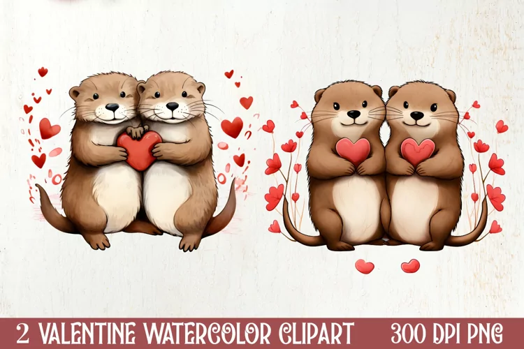 Couple Cat Cup Valentine Clipart, Valentines Clipart