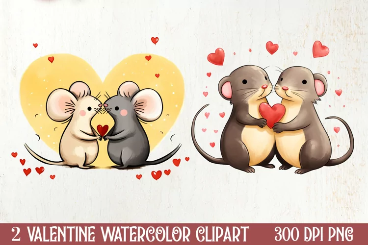 Couple Cat Cup Valentine Clipart, Valentines Clipart