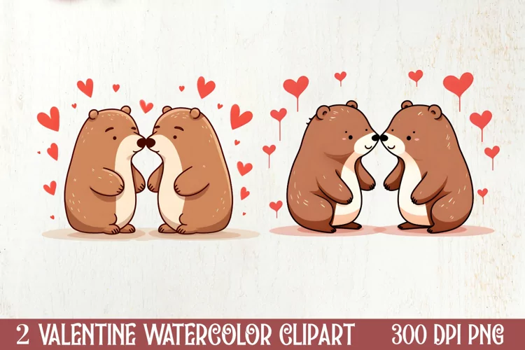 Couple Cat Cup Valentine Clipart, Valentines Clipart