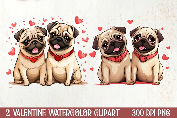 Couple Cat Cup Valentine Clipart, Valentines Clipart